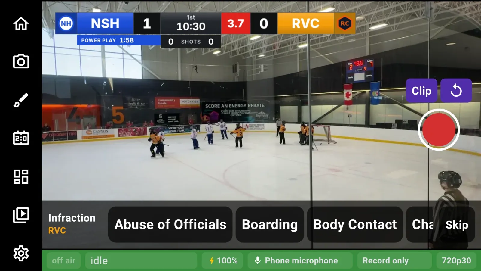 The infraction question of a penalty, with a power play already on the scoreboard